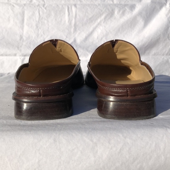 Anne Klein Brown Leather Slides/Mules - Chocolate, Kathy AK - Picture 4 of 14